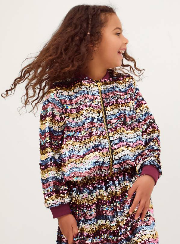 MONSOON Sequin Bomber Jacket 9-10 years